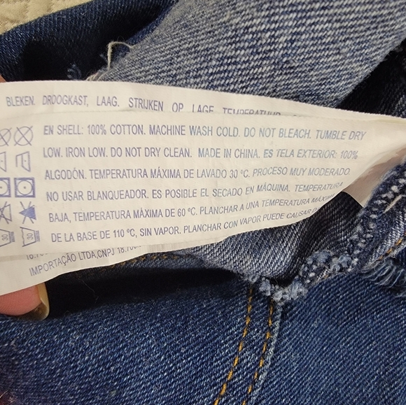 Forever 21 Denim Button-Front Skirt Size Medium Cut Of Jeans Frayed Hem Fringe - Picture 7 of 7